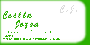 csilla jozsa business card